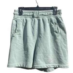 Nike mint green high rise sweatshorts women’s small 5” inseam  #730